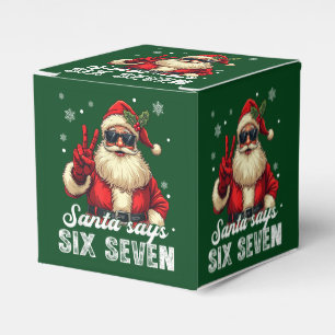 Santa Says SIX SEVEN – Funny Christmas Meme Favor Boxes