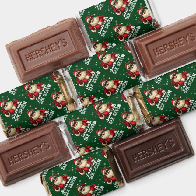 Santa Says SIX SEVEN – Funny Christmas Meme Hershey's Miniatures (Assorted)