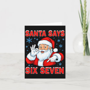 Santa Says Six Seven Funny Gen Z Christmas Gag Bra Card