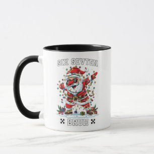 🎅Santa Says Six Seven Meme Funny Santa Holding Mug