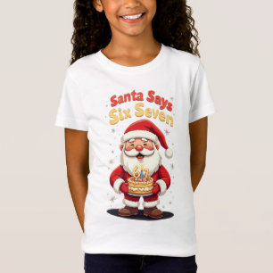 🎅Santa Says Six Seven Meme – Funny Santa Holding T-Shirt
