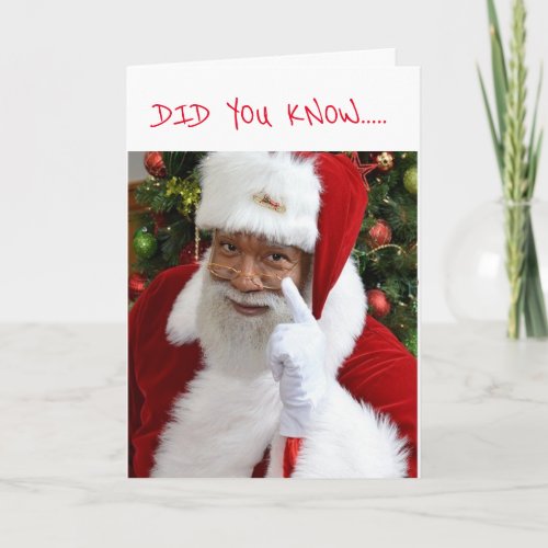 SANTA SAYS SPECIAL PEOPLE HAVE DECEMBER BIRTHDAYS HOLIDAY CARD