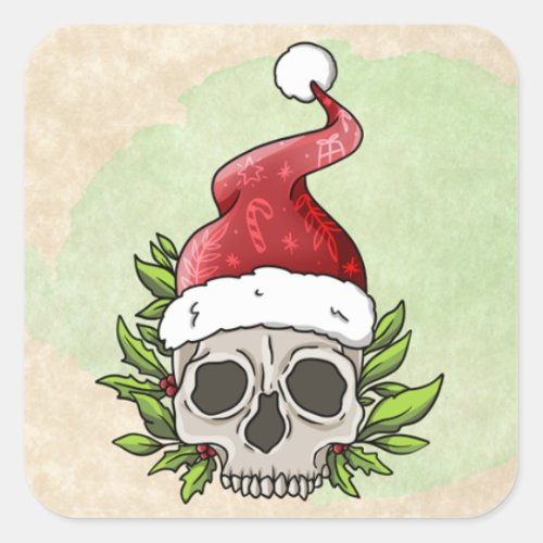 Santa Scary Creepy Gothic Christmas Stickers
