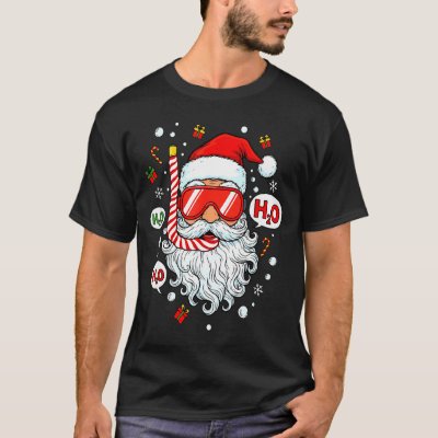 Santa Scuba Diving Equipment Funny Scuba Diver Chr T-Shirt