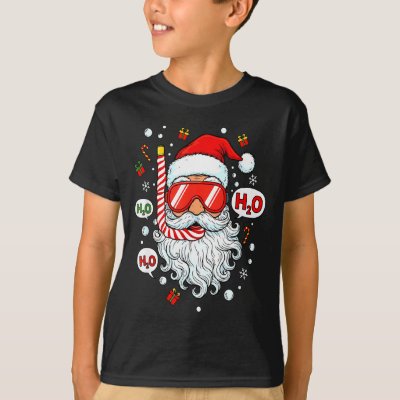 Santa Scuba Diving Equipment Funny Scuba Diver Chr T-Shirt