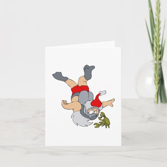 Santa scuba diving holiday card (Front)