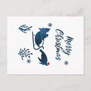 Santa Sea Turtle Postcard