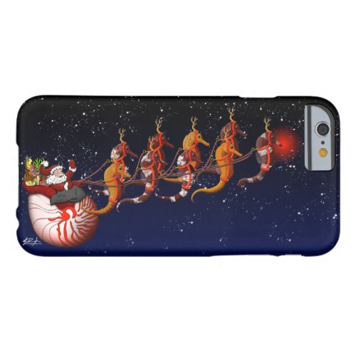 Santa  Seahorse Sleigh Barely There iPhone 6 Case