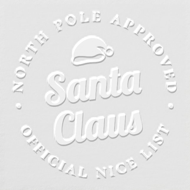 Santa Seal Stamp Custom Message Christmas Embosser (Design)