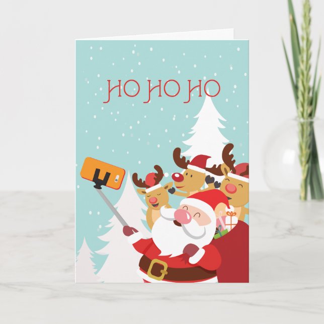 Santa Selfie Christmas Card (Front)