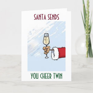 SANTA SENDS CHEER AT CHRISTMAS-TIME TO PARTY/ENJOY HOLIDAY CARD