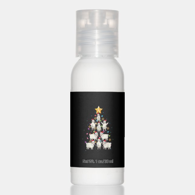Santa Sheep Christmas Tree Lights Funny Sheep Gift Hand Lotion (Front)