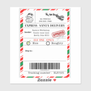 Santa shipping label