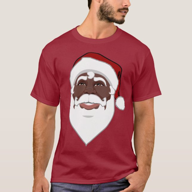 Santa Shirts African American Santa Clause T-shirt (Front)