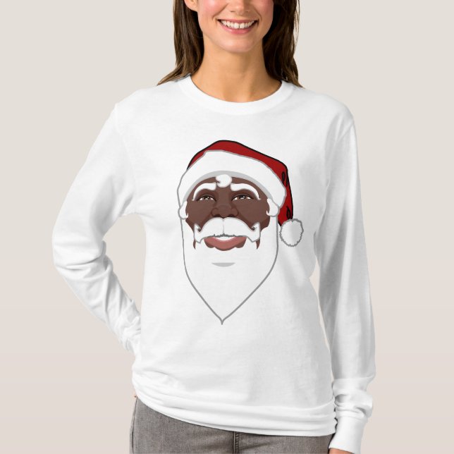 Santa Shirts African American Santa Clause T-shirt (Front)