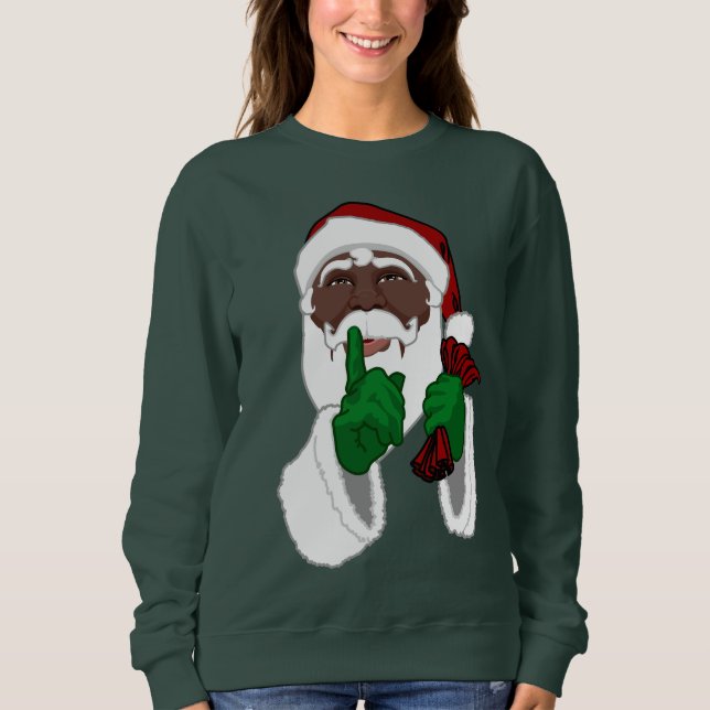 Santa Shirts African American Santa Sweatshirt (Front)