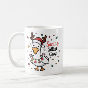 Santa Silly Goose Christmas Duck Funny Cute  Coffee Mug