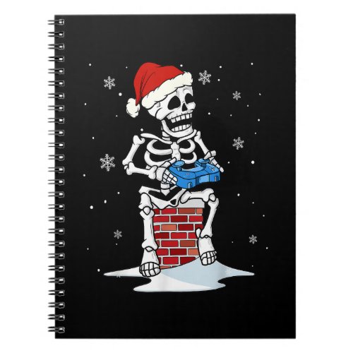 Santa Skeleton Gamer Christmas Video Game Xmas Gam Notebook