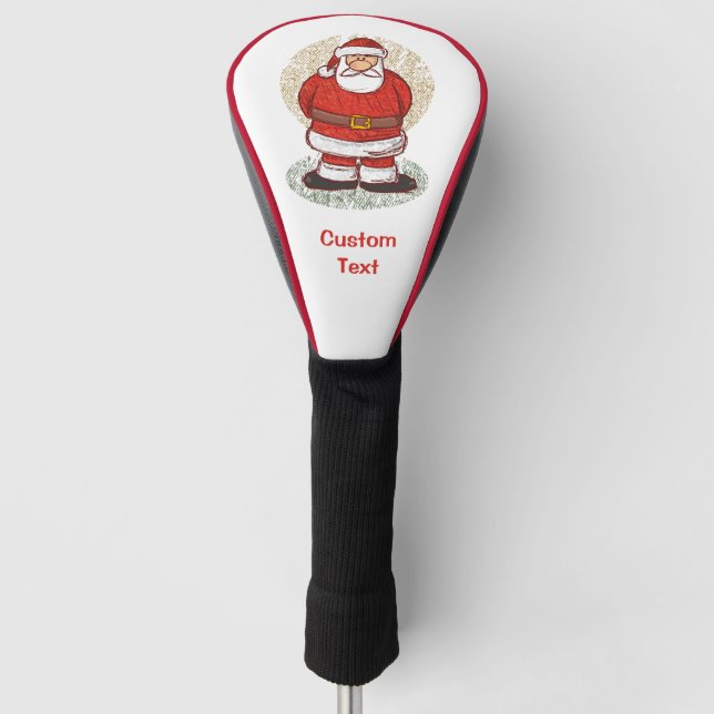 Santa Sketch Golf Head Cover (Front)