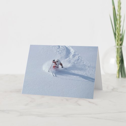 Santa Skiing at Snowbird Ski Resort Wasatch Holiday Card