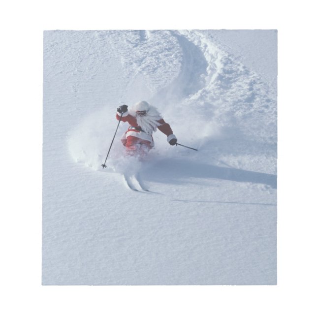 Santa Skiing at Snowbird Ski Resort, Wasatch Notepad (Front)
