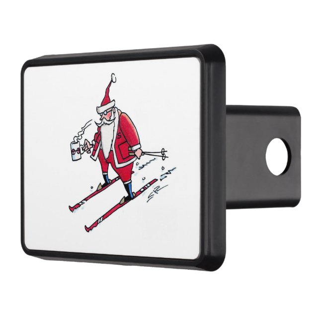 Santa Skiing hitch cover receiver (Left)
