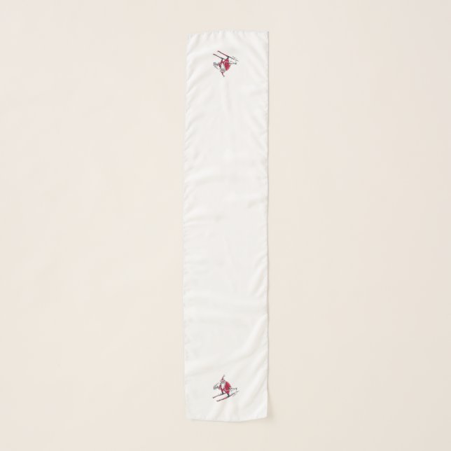Santa Skiing long scarf (Front)