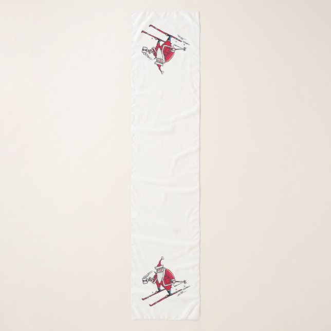 Santa Skiing longer scarf (Front)
