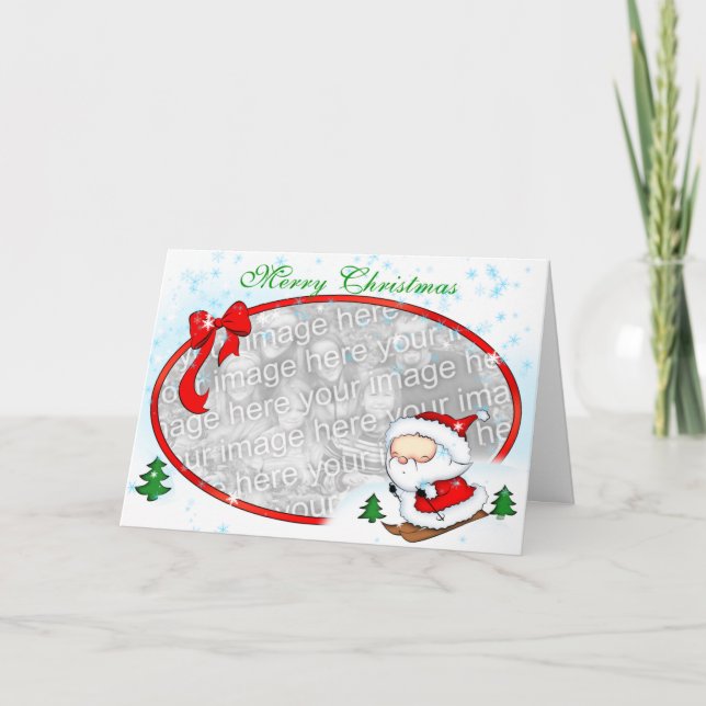 Santa Skiing template (Front)