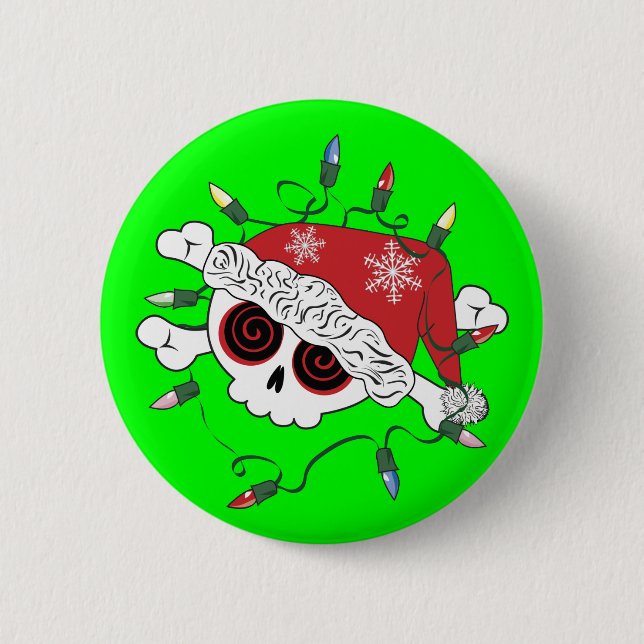 Santa Skull Button (Front)