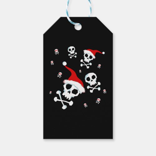 Santa Skull Christmas Santa Claus Skulls Gift Tags