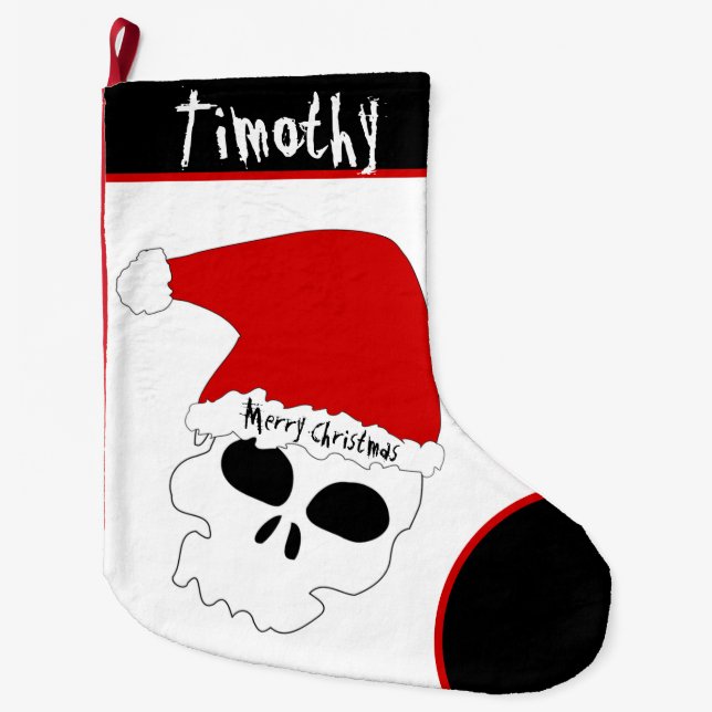 Santa Skull Christmas Stocking (Front)