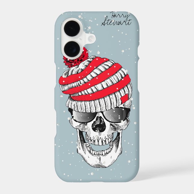 Santa Skull Elf Iphone Case (Back)