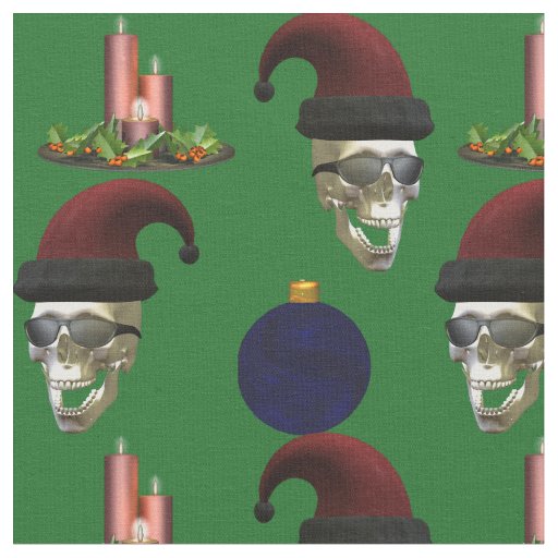 Santa Skull Fabric