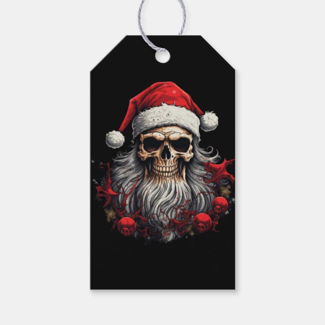 Santa Skull Gift Tag (Front)