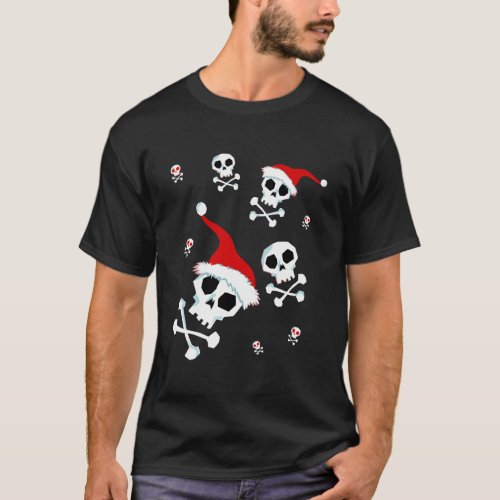 Santa Skull Holiday Gifts Funny Christmas Santa Sk T_Shirt