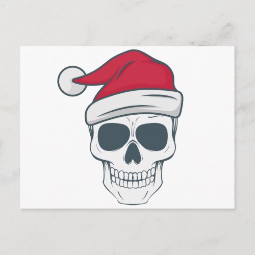 santa_skull holiday postcard
