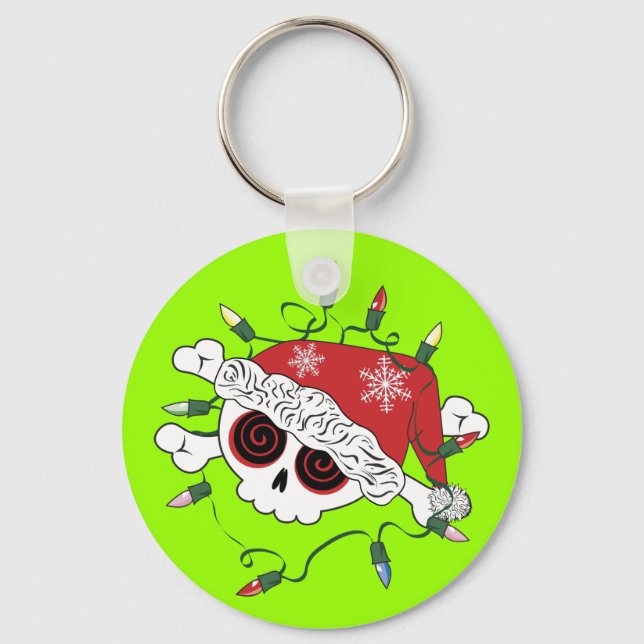 Santa Skull Keychain (Front)