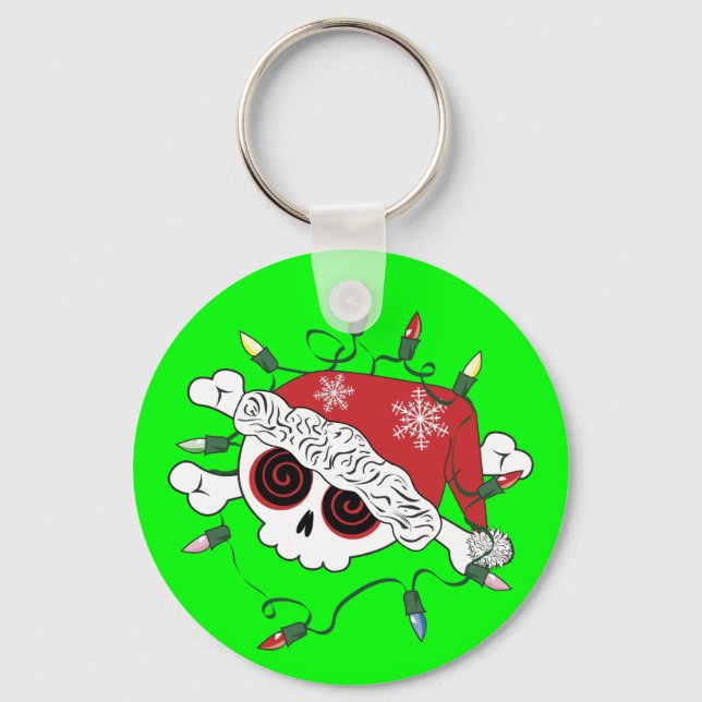 Santa Skull Keychain (Front)