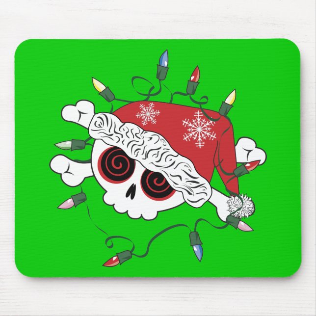 Santa Skull Mouse Pad (Front)