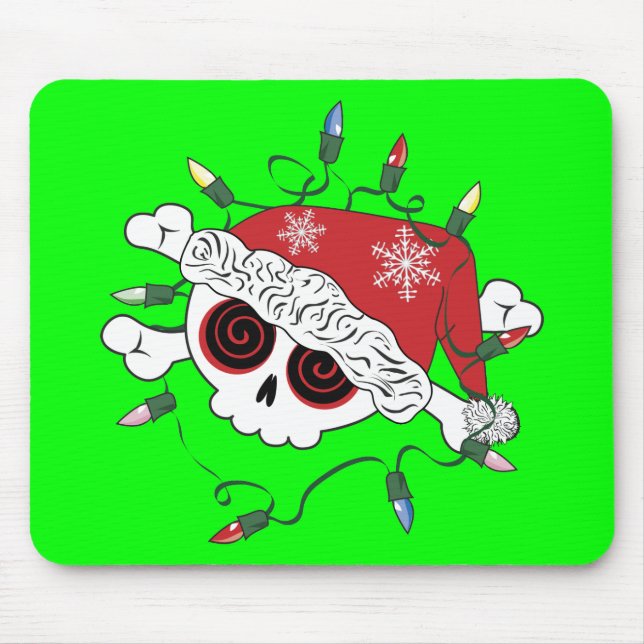 Santa Skull Mouse Pad (Front)