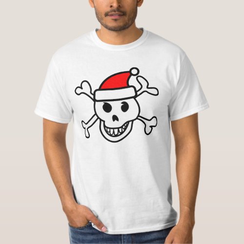 Santa skull t shirt