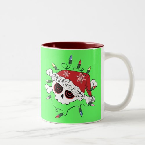 Santa Skull Two_Tone Coffee Mug