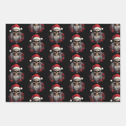 Santa Skull Wrapping Paper