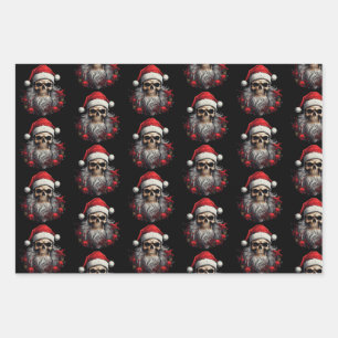 Santa Skull Wrapping Paper