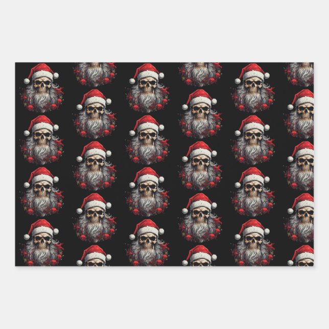 Santa Skull Wrapping Paper (Front)