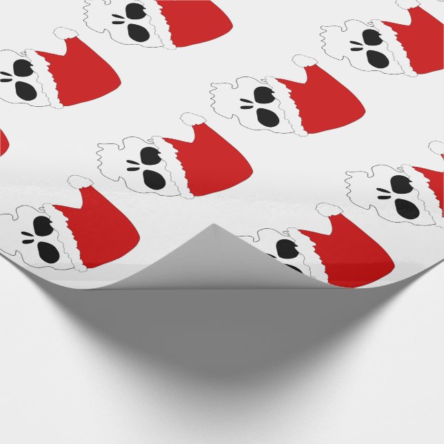 Santa Skulls/Christmas Wrapping Paper (Corner)