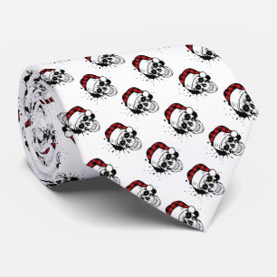Santa Skulls Neck Tie