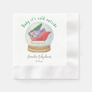 Santa sled - baby it's cold outside napkins