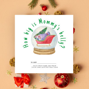 Santa sled - how big is mommy's belly enclosure card